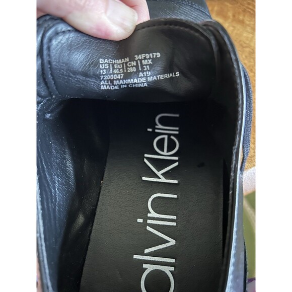 Calvin Klein Bachman Black Diamond Embossed Oxford Dress Shoe Size 13 - Picture 7 of 8